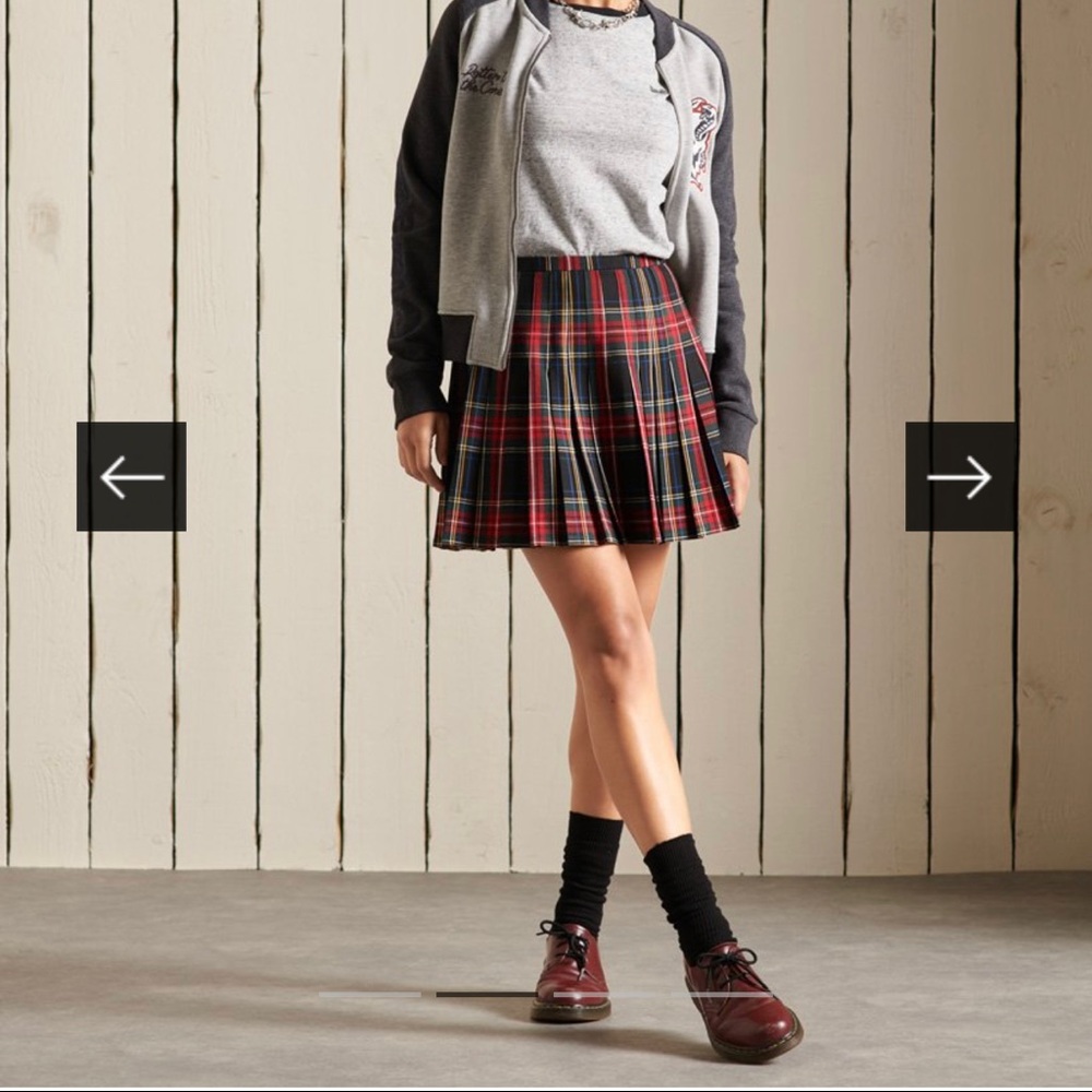 SUPERDRY ⚡️ plaid skirt | NWT | red & green | size 8
